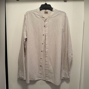 Baldwin Mandarin Collar Cotton Button Down